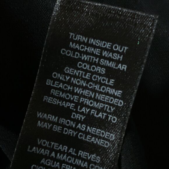 WHBM Womens Dress size 6 Black Blue Sheath Evening Formal Dinner Layered Chiffon - Picture 9 of 11